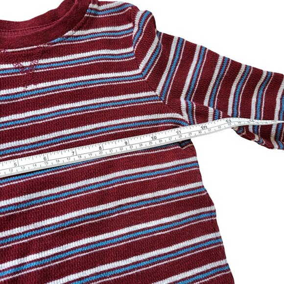 Boys 4t Long Sleeve Sweater Top Red Stripes Preppy Stylish Okie Dokie Brand - Picture 6 of 6